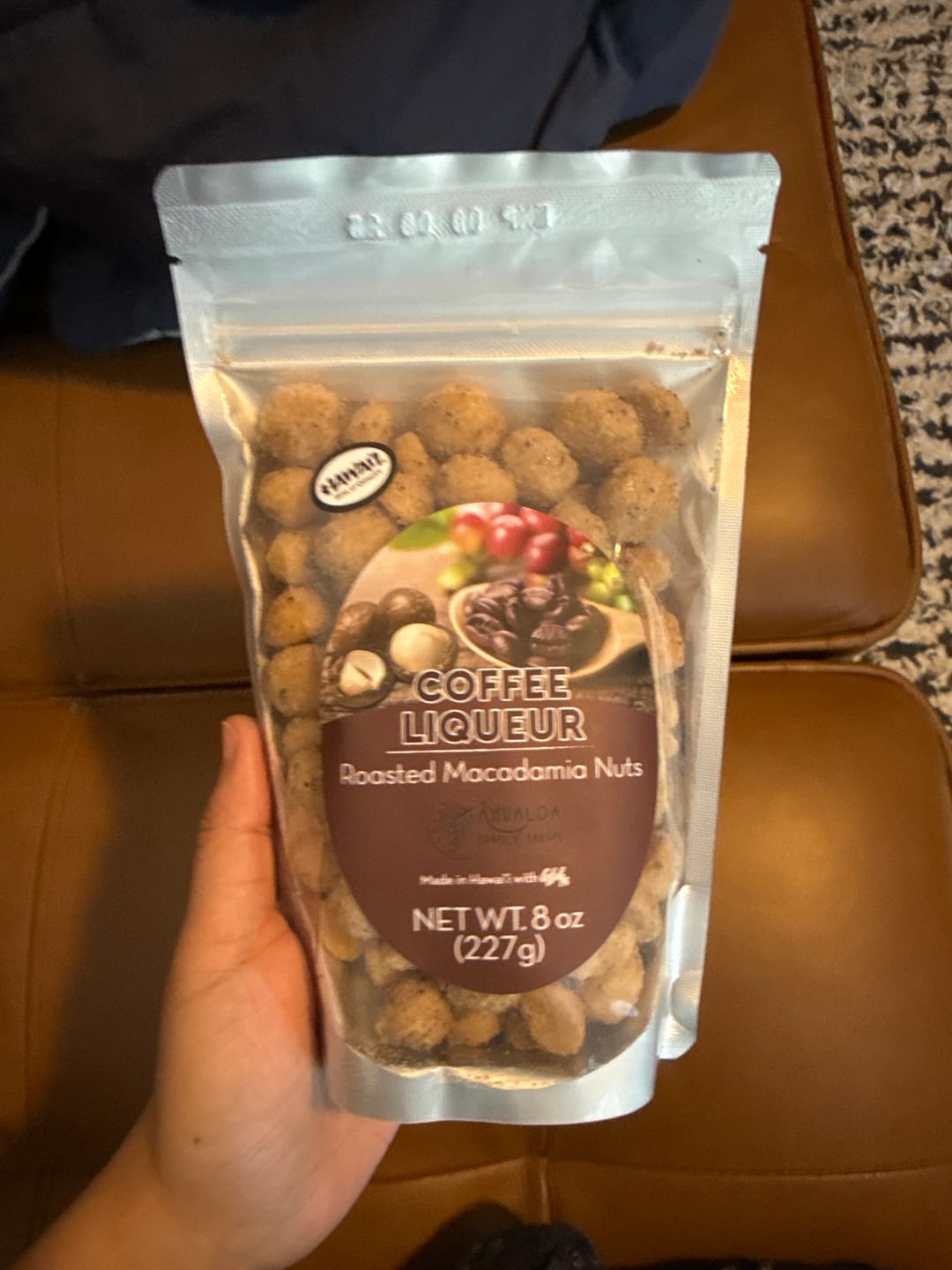 Customer photo review of Coffee Liqueur Macadamia Nuts