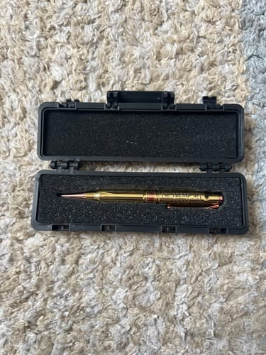 Customer photo review of Limited Edition Commemorative .308 Real Bullet Casing Refillable Twist Pen - Trump Saving America Again