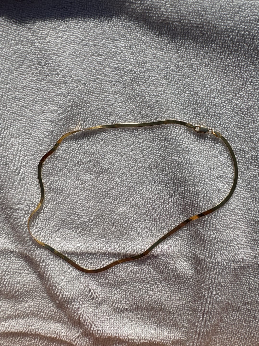 Customer photo review of Sarya Snake Chain Gold Necklace