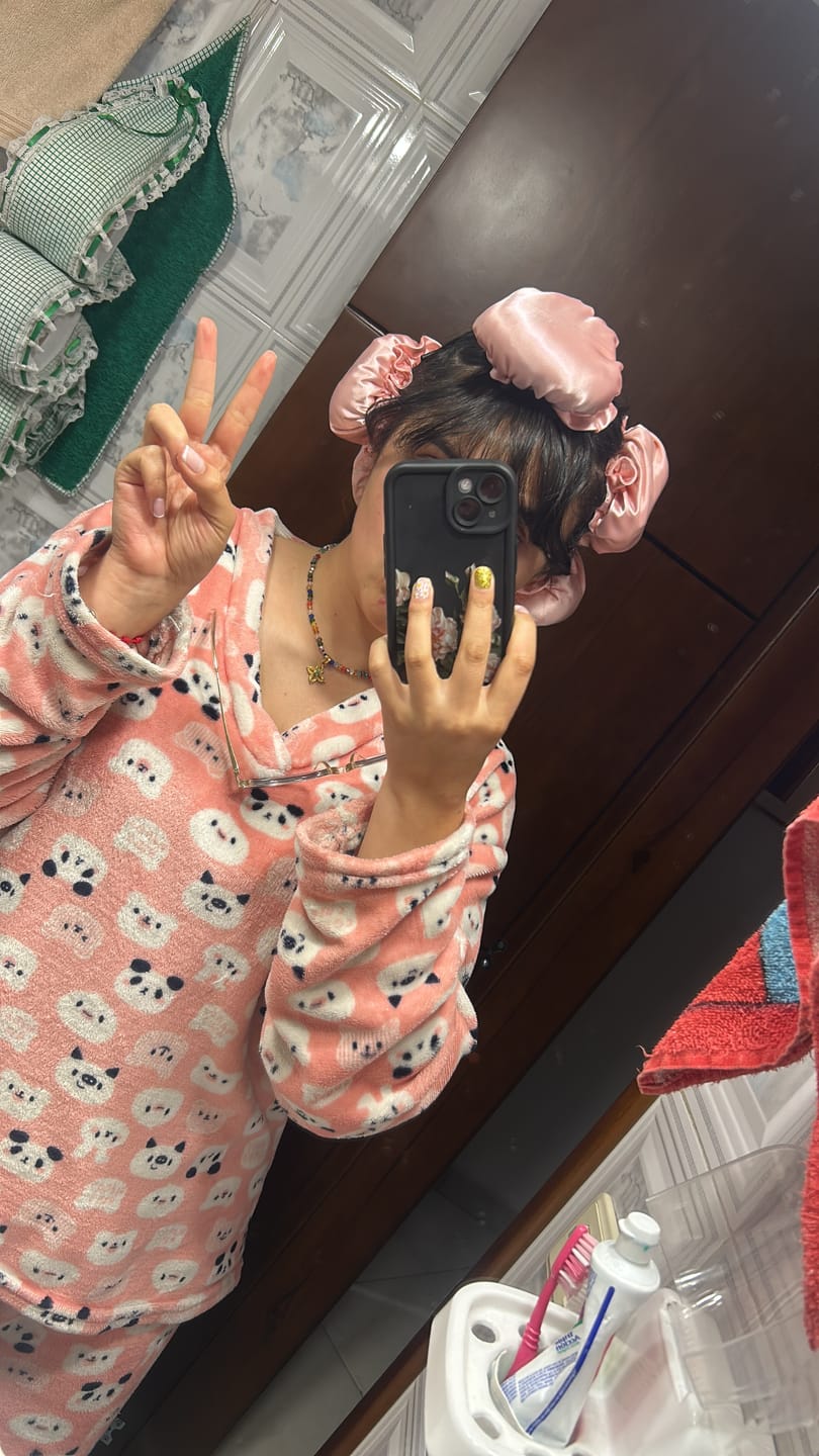 Customer photo review of TRONQUITOS Y MINI GORROS DE SATÍN - ONDAS SIN CALOR