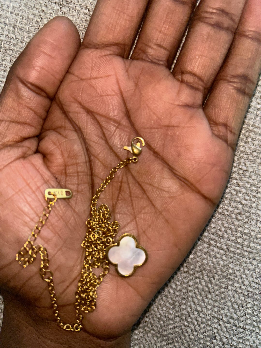 Customer photo review of Feelin' Lucky Pendant Necklace