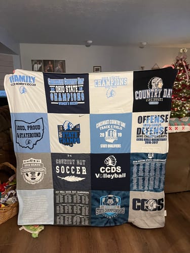 Customer photo review of Classic T-Shirt Blanket