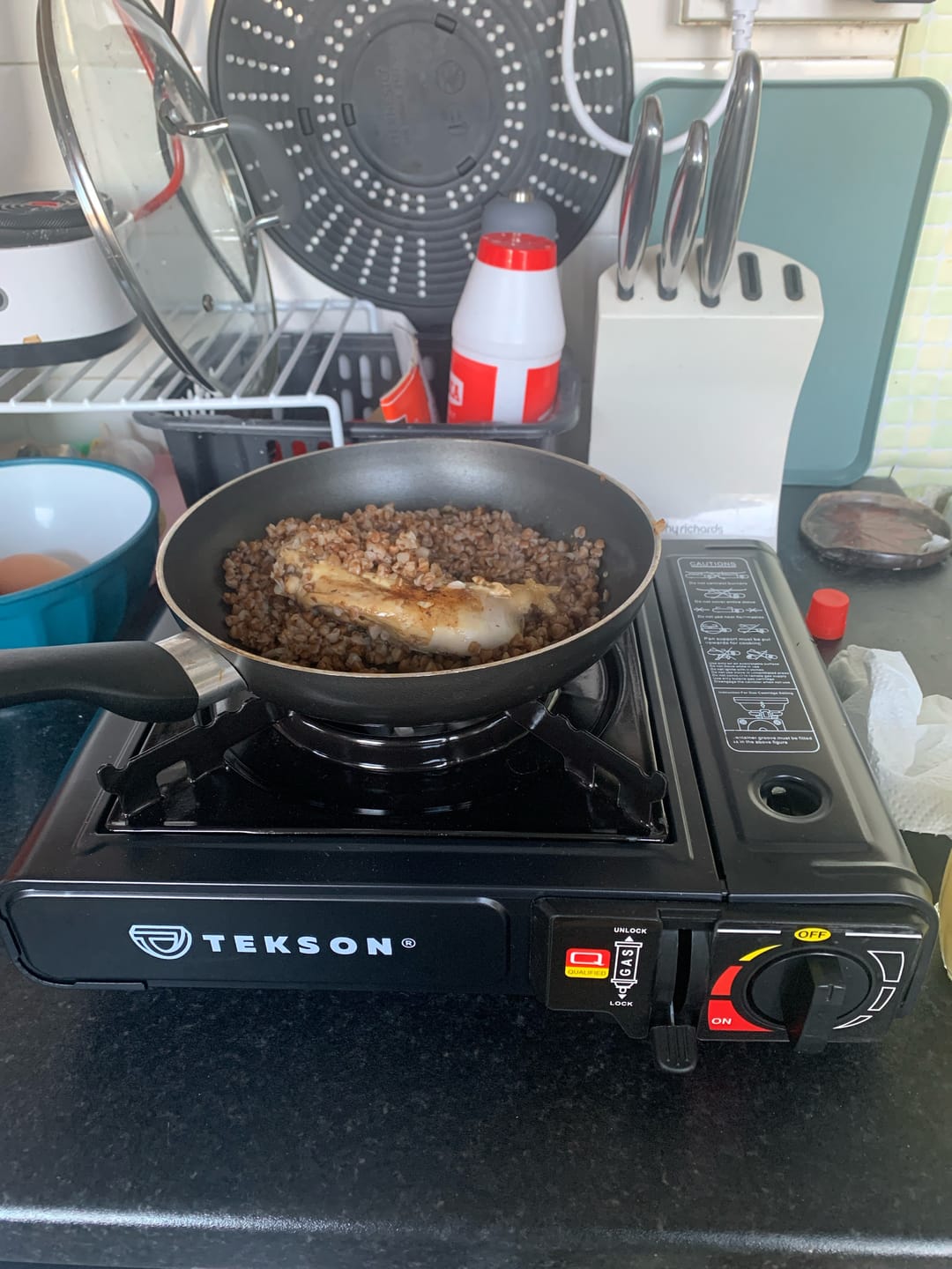 Customer photo review of Tekson Portable Gas Stove   2 in 1