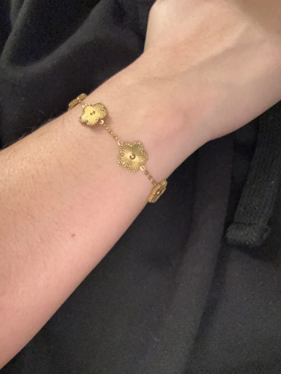 Customer photo review of Golden Clover Bracelet