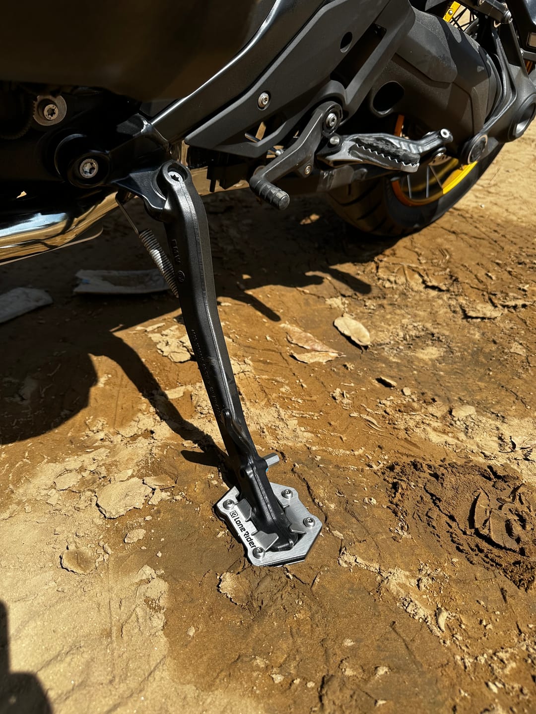 Customer photo review of Side Stand Foot Extension BMW R1300GS