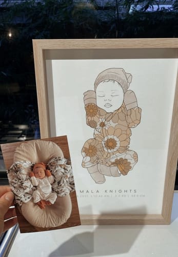 Customer photo review of Personalized Birth Poster