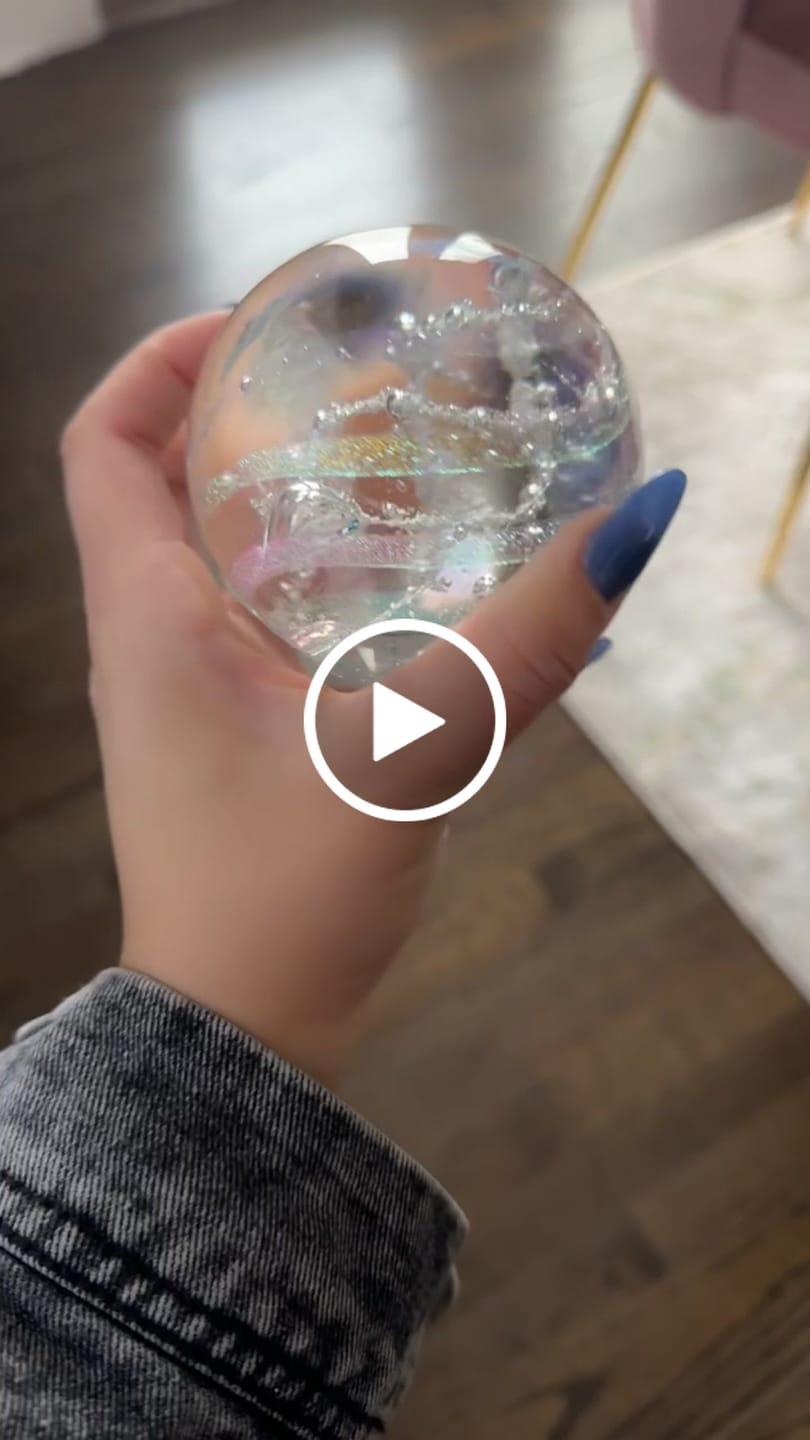 Customer video review of Illuminated Dichroic Rainbow Orb with Cremains