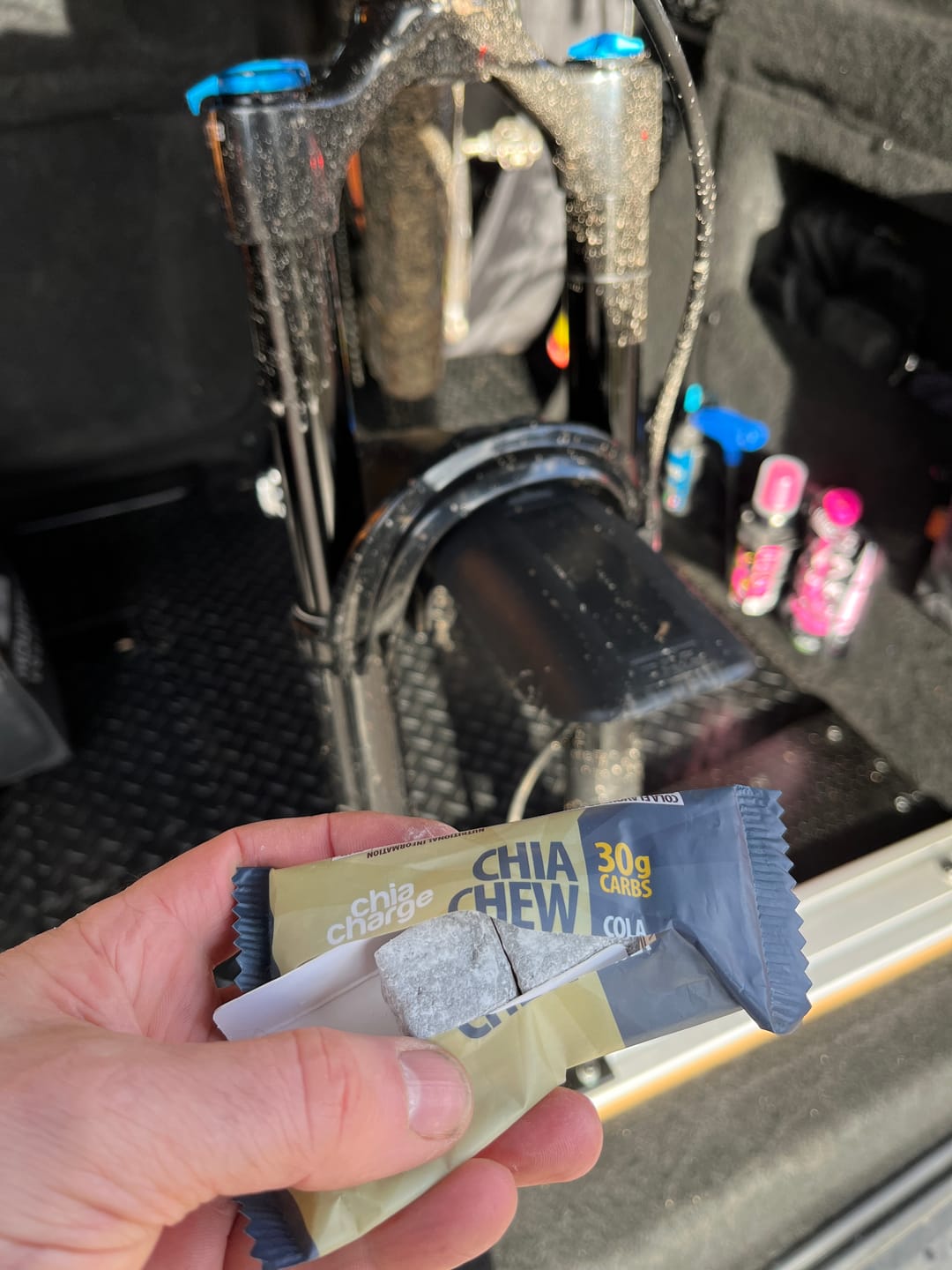 Customer photo review of Promo ONLY Single Pack Cola  Chia Chews - High Energy Chews, Gel and Drink Alternative