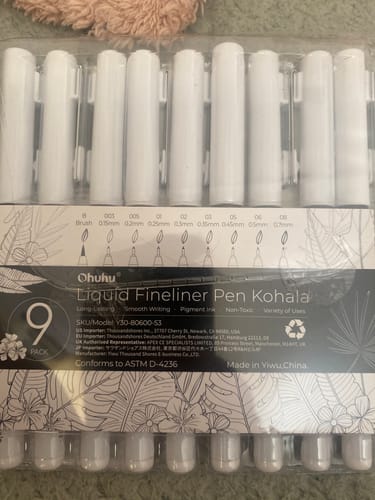 Customer photo review of Ohuhu Kohala - Set 9 Tiralíneas Liquid Fineliner Pen