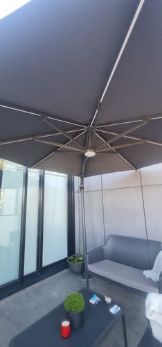 Customer photo review of Alabaster 3m Round Cantilever Umbrella
