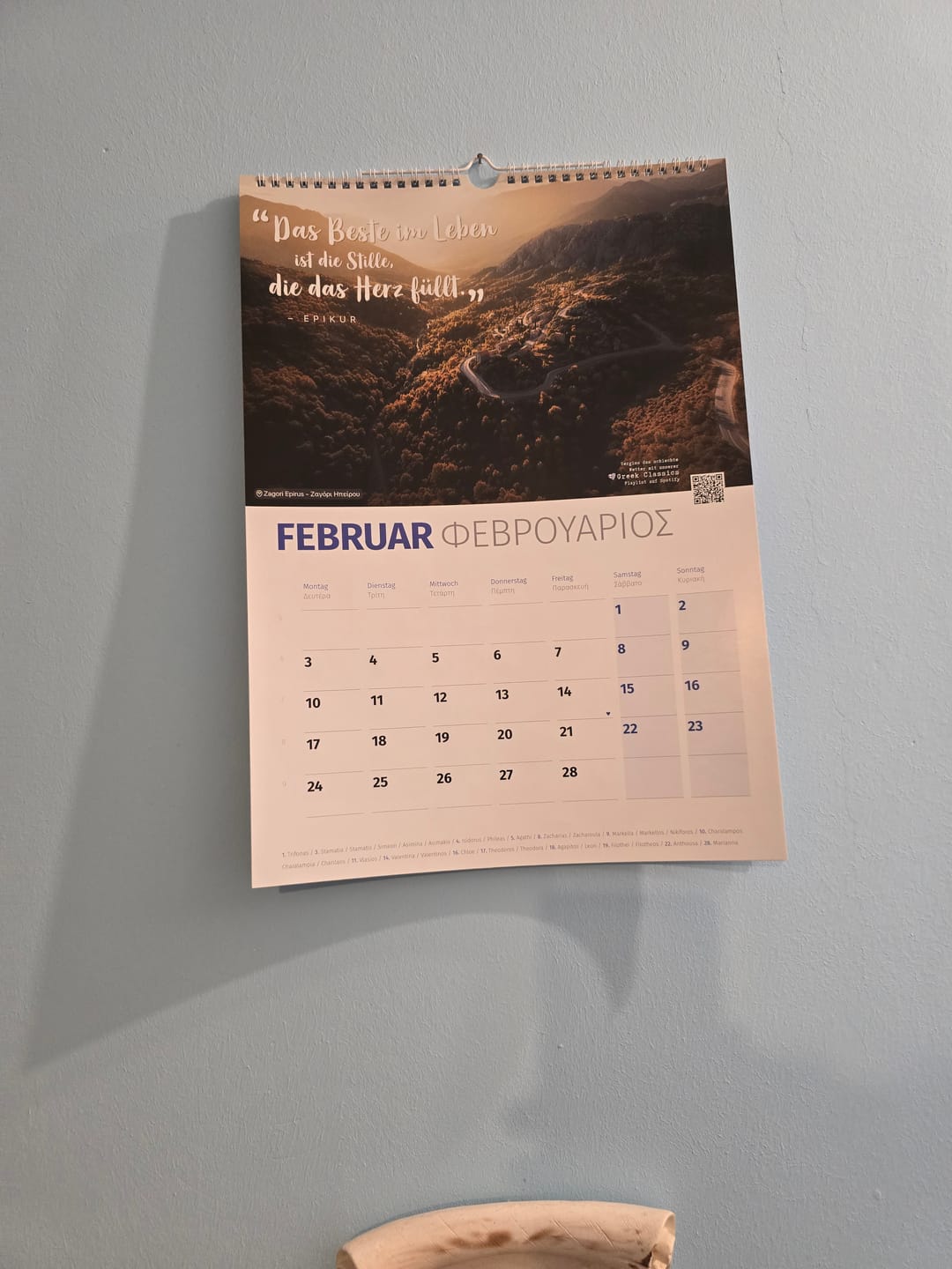 Customer photo review of DU BIST GRIECHE Kalender 2025