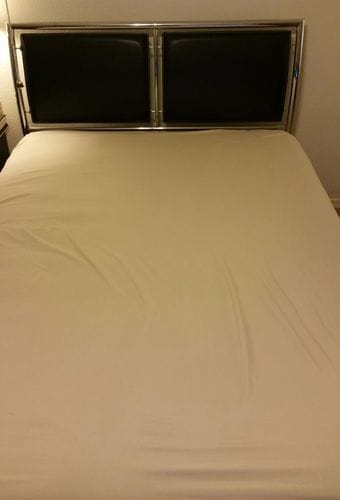 Customer photo review of LUXURY IVORY WATERBED SHEETS 100% EGYPTIAN COTTON