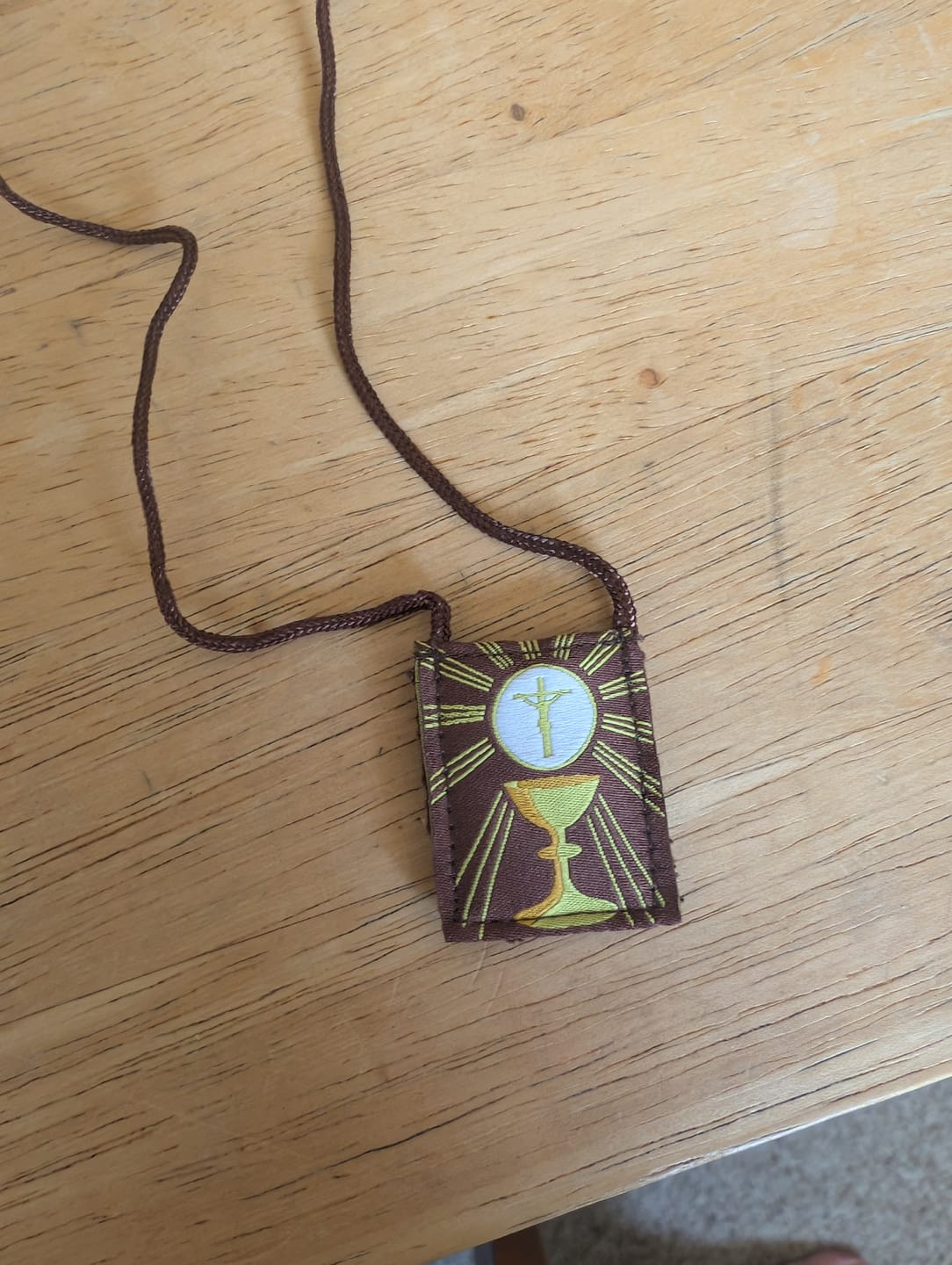 Customer photo review of Eucharist | Premium Brown Scapular