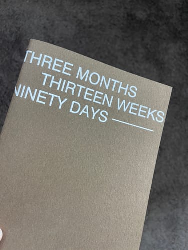Customer photo review of Three Monthly Planner