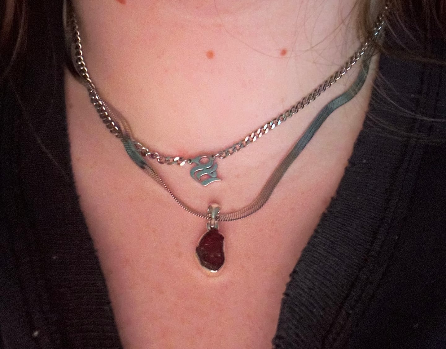 Customer photo review of Herringbone Necklace