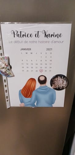 Customer photo review of Affiche Personnalisée - Couple Calendrier