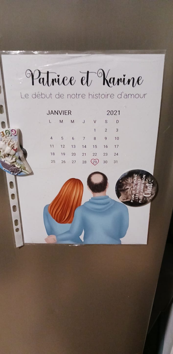 Customer photo review of Affiche Personnalisée - Couple Calendrier