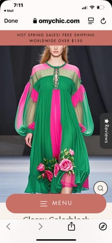 Customer photo review of Classy Colorblock Oversized Patchwork Flower Chiffon Dress Fall