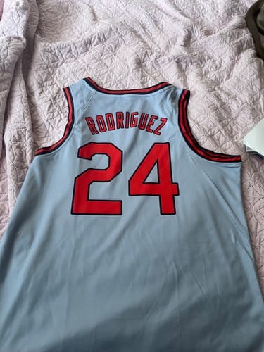 Customer photo review of Custom Kelly Green White Chest Slash Patttern Double Side Sports Uniform Basketball Jersey