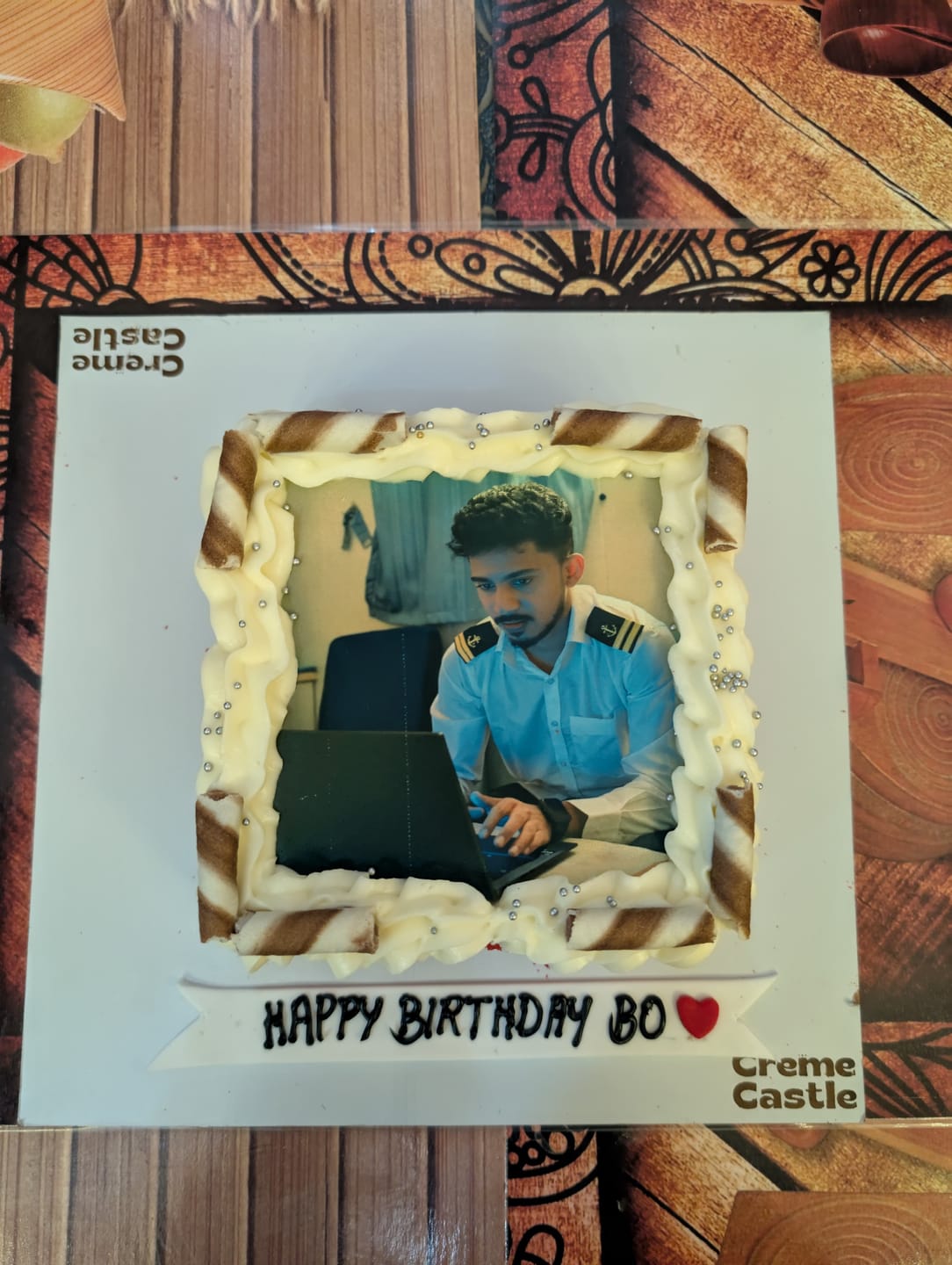 Customer photo review of Customized Photo Cake