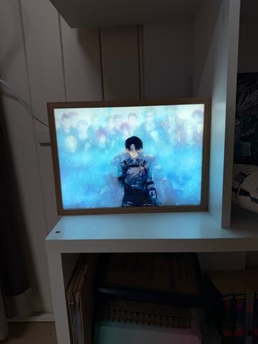 Customer photo review of A O T Series LED Light Painting Anime Photo Frame Wall Art