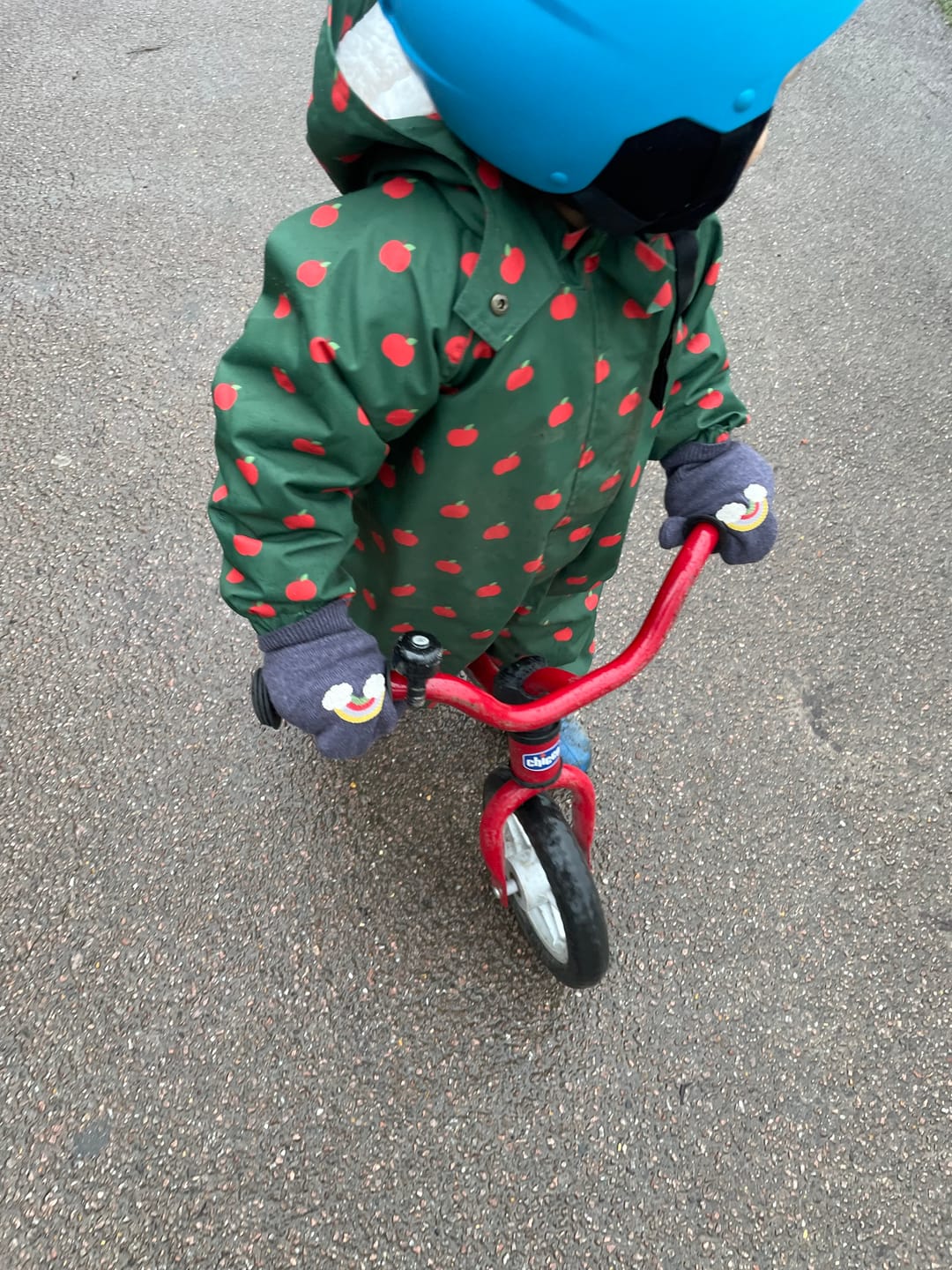 Customer photo review of Dreamy Blue Embroidered Knitted Mittens