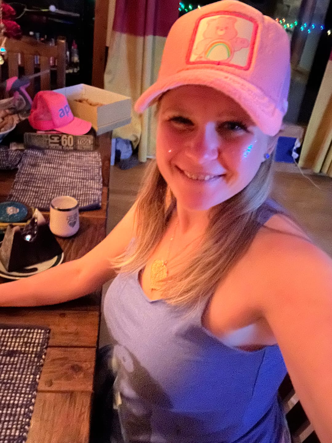 Customer photo review of OVERLORD X Care Bears:  Cheer Bear Trucker Cap