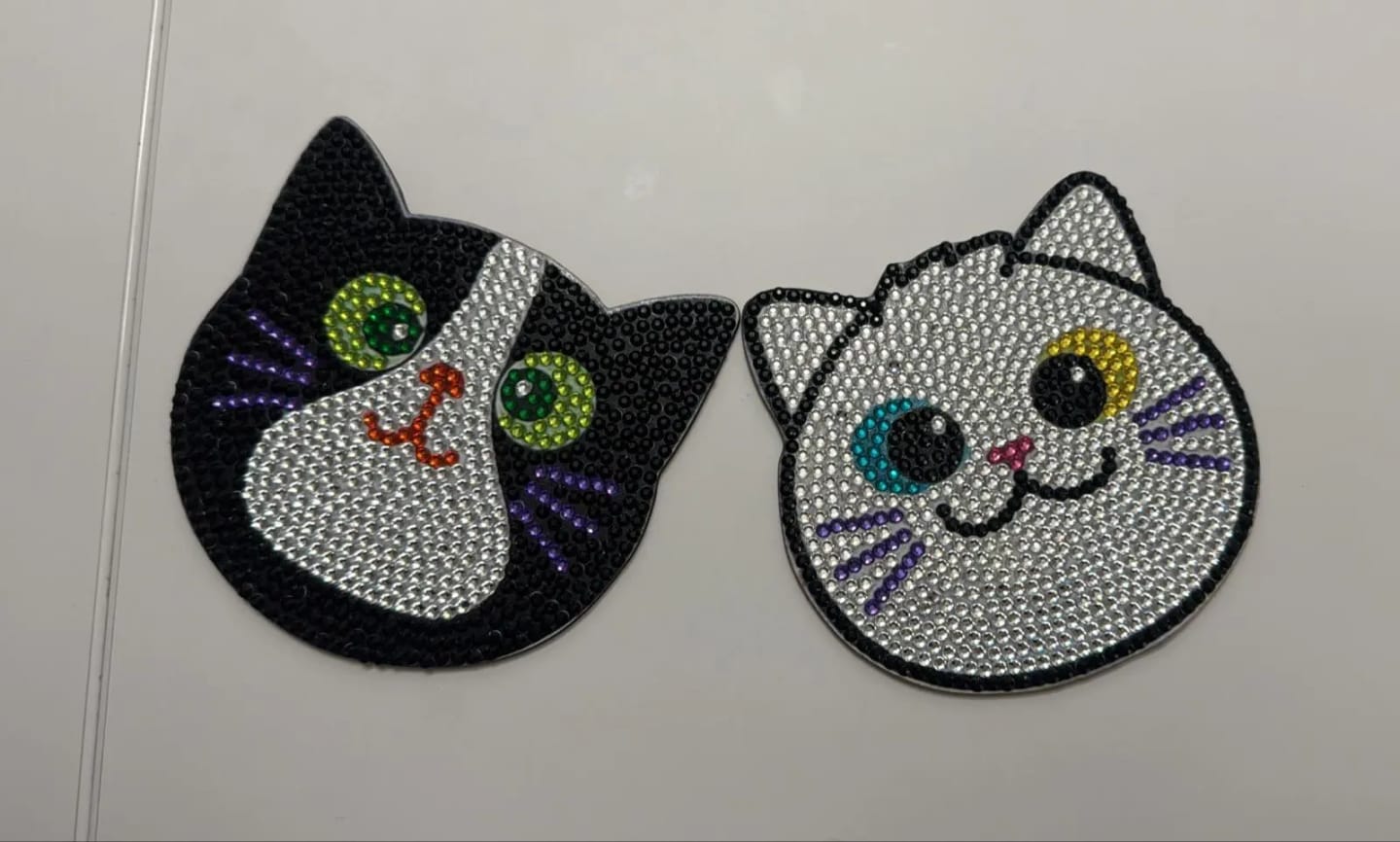 Customer photo review of Whisker Wonders Diamond Painting Coaster Set (10-Piece with Holder)