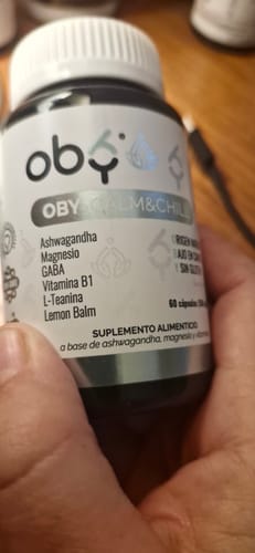 Customer photo review of Pack de 3 frascos: OBY CALM Ashwagandha, Magnesio, Vitamina B1, GABA, L-Teanina y Lemon Balm