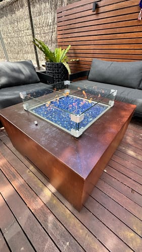 Customer photo review of SAPPHIRE BLUE REFLECTIVE CRUSHED GLASS