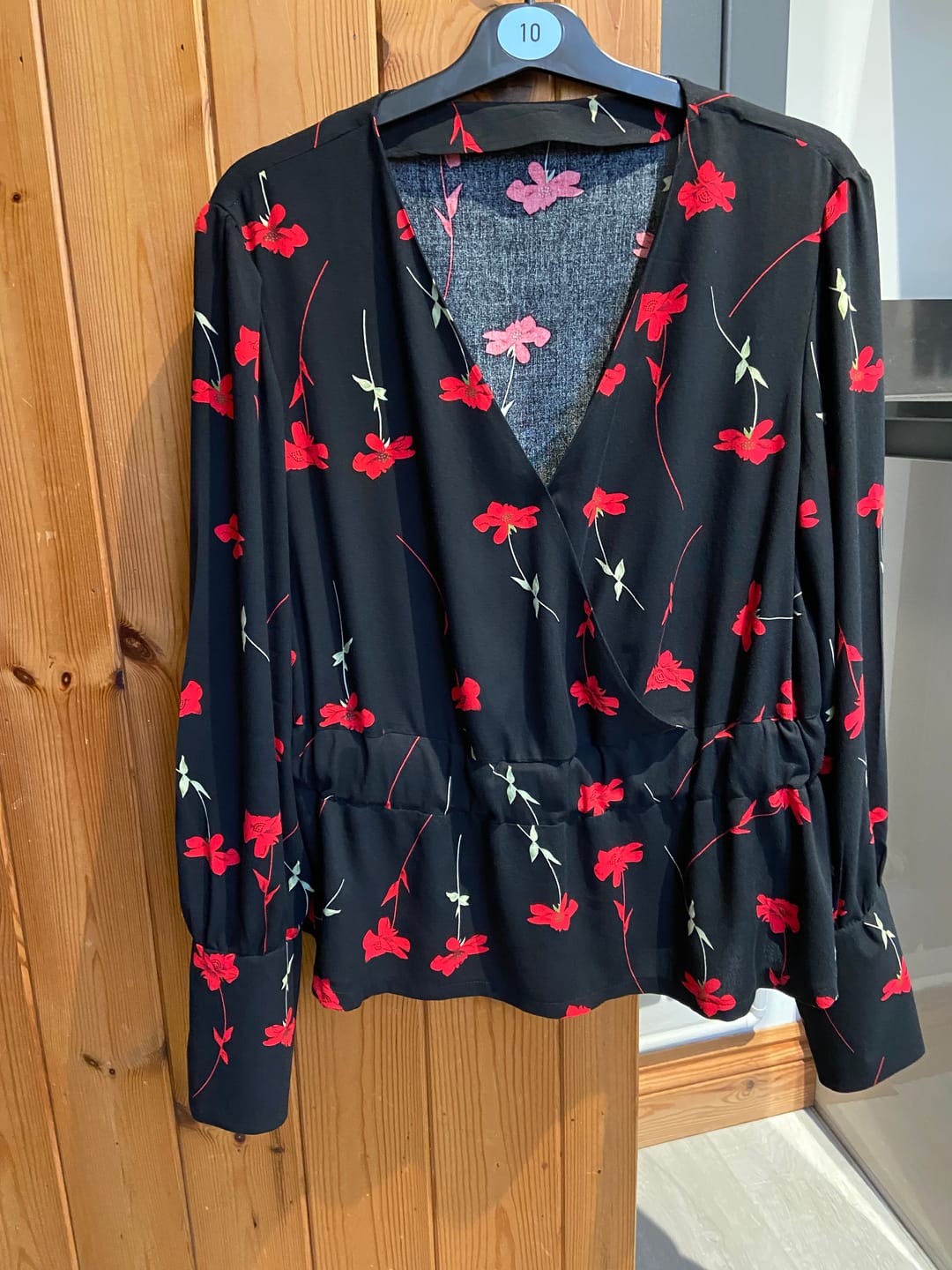 Customer photo review of Falling Flowers Viscose Challis Fabric