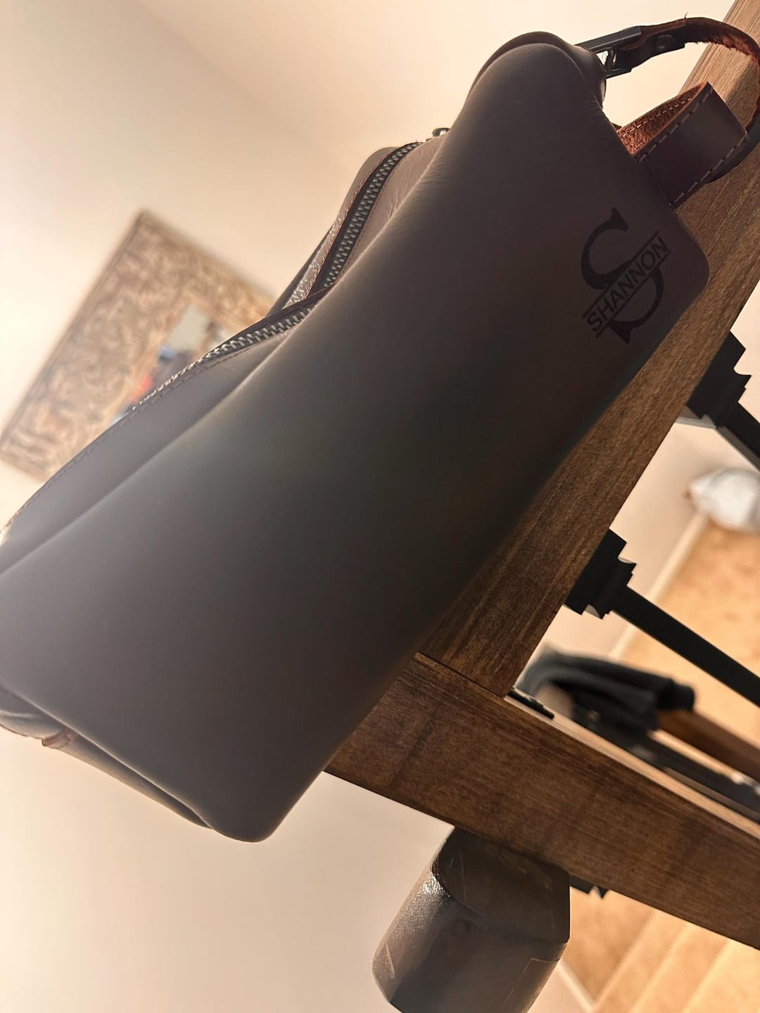 Customer photo review of Personalized Leather Toiletry Bag / Dopp Kit for Men
