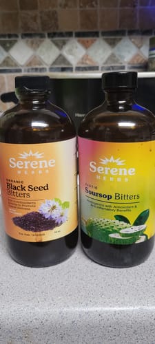 Customer photo review of Soursop Bitters & Black Seed Bitters Bundle