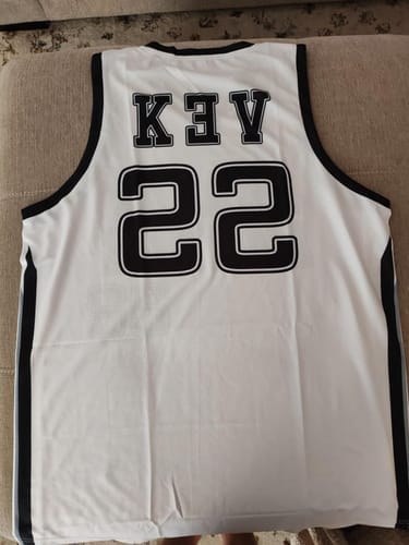 Customer photo review of Custom Black White Double Side Sets Men Basketball Jersey