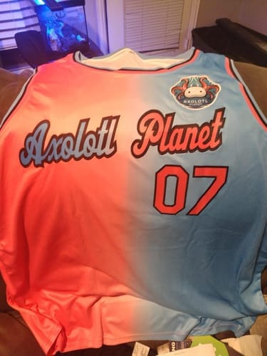 Customer photo review of Custom Black Orange  Double Side Tops Athletic Basketball Jersey