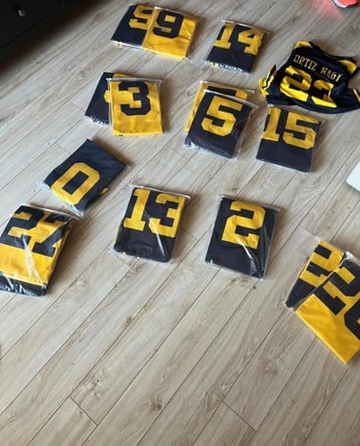 Customer photo review of Custom Purple Yellow Reversible Double Side Tops Basketball Jersey