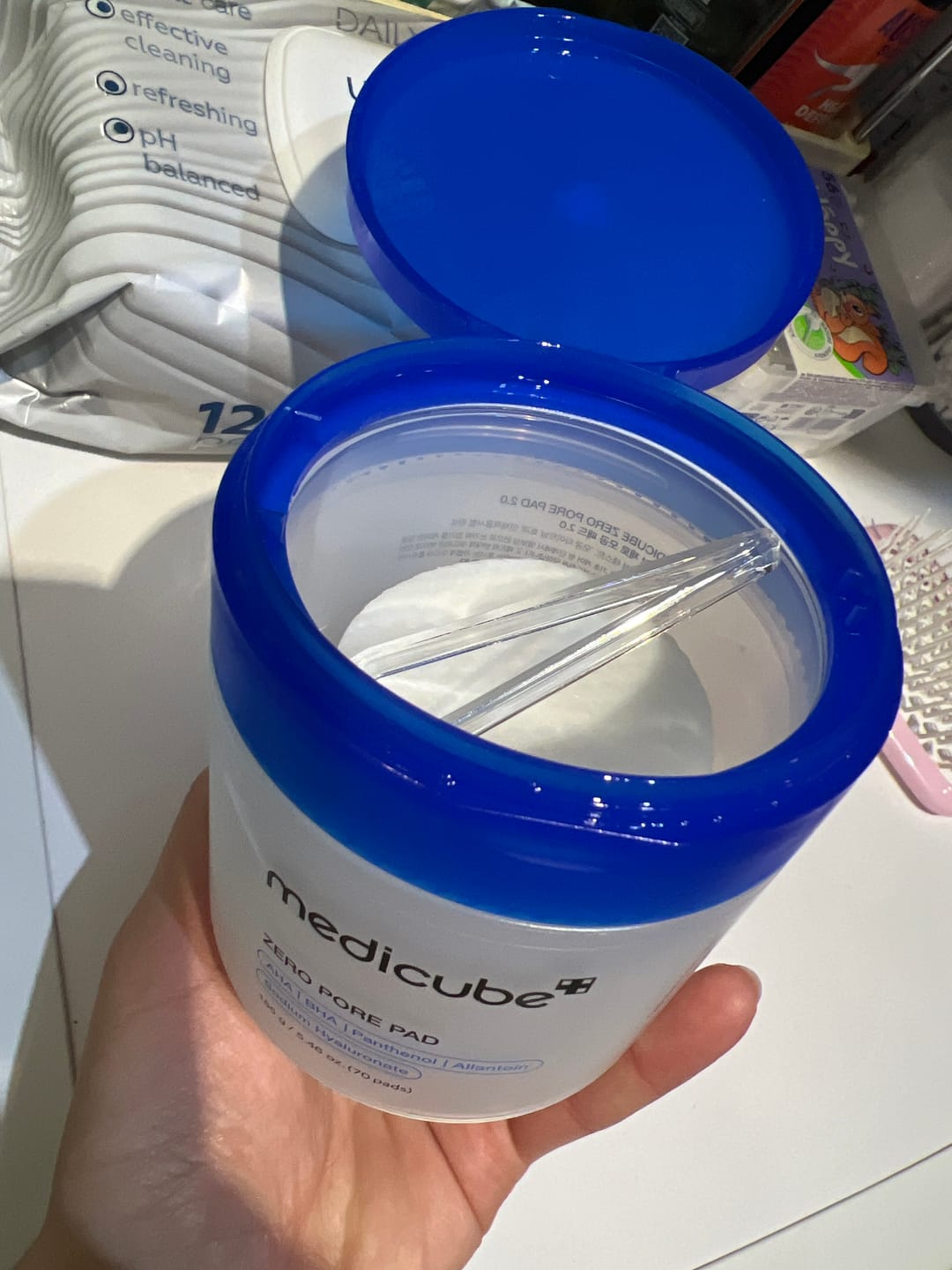 Customer photo review of Pīlinga spilventiņi sejai Medicube Zero Pore Pad 2.0