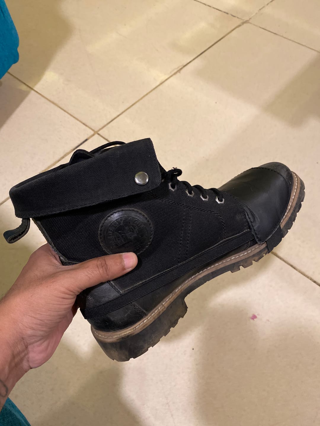 Customer photo review of shoe protector slip on