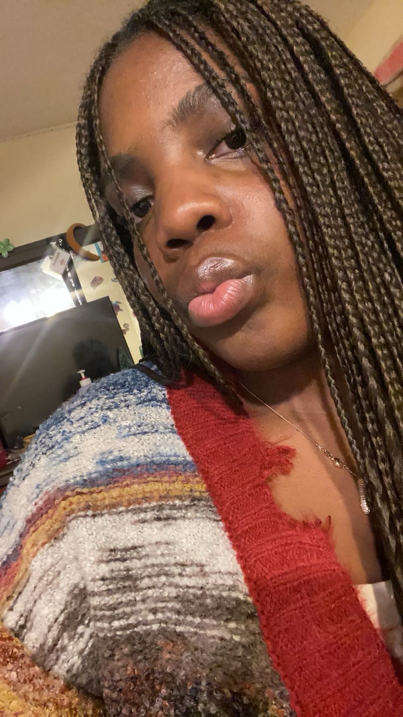 Customer photo review of Aelfric Eden Fringe Stripe Cardigan