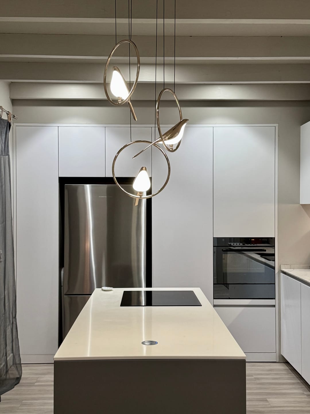 Customer photo review of Lustre LED design oiseaux dorés