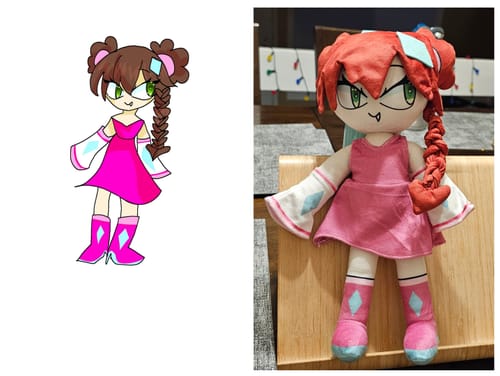 Customer photo review of Turn Kid's Drawings into Plushies