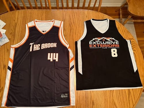 Customer photo review of Custom Red White Double Side Sets Design Sportswear Basketball Jersey