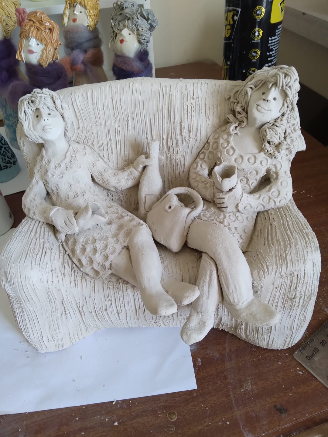 Customer photo review of Atelier W 2505 - White Stoneware with grog 10Kg Bag