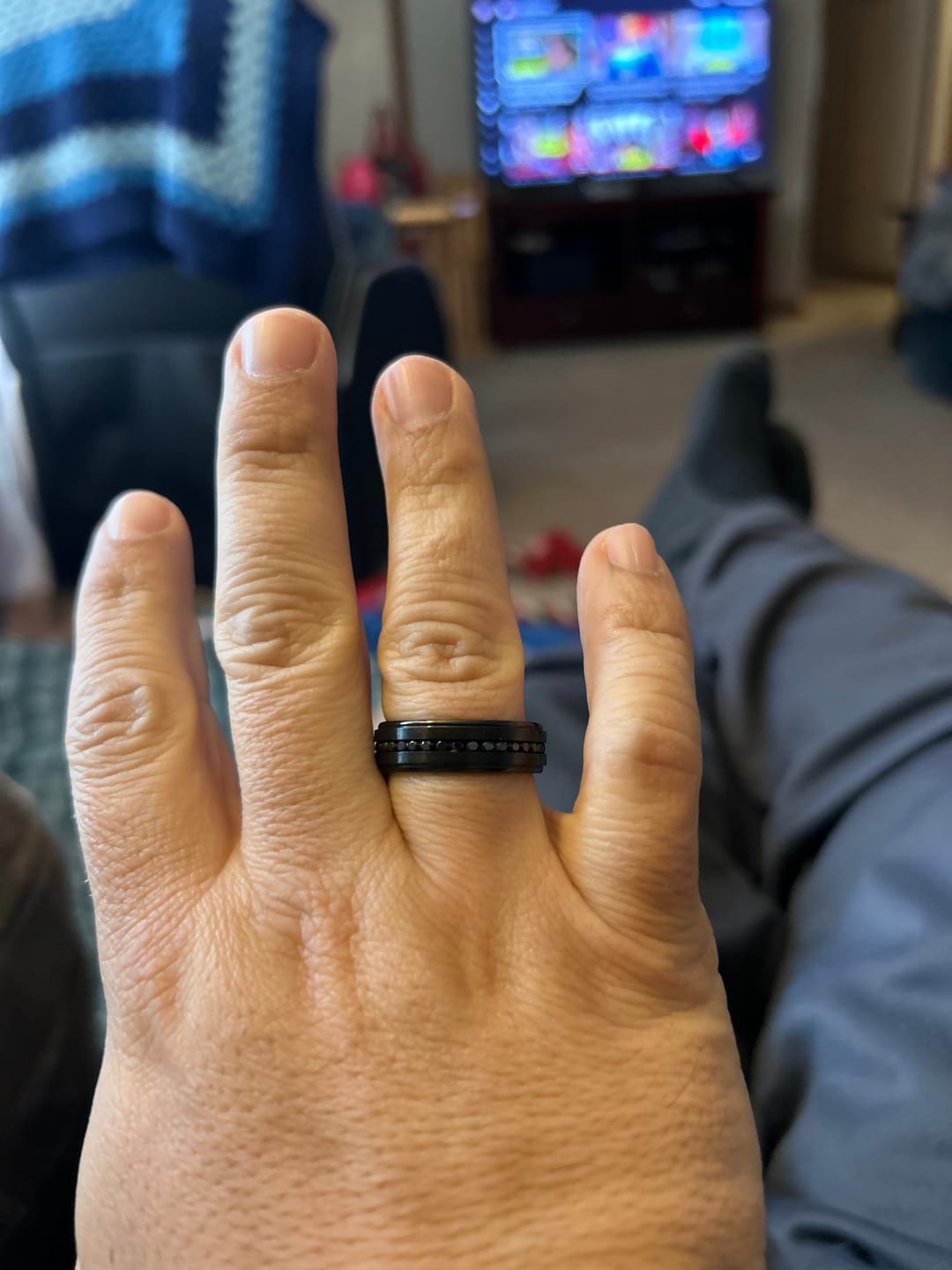 Customer photo review of Black Stone Matte Band
