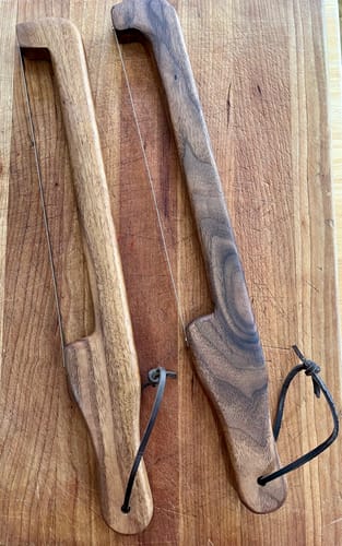 Customer photo review of 15.8X2.0" Bread Cutting Bow Knife 2 Acrylic Router Template