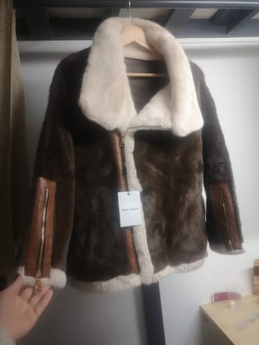 Customer photo review of Cappotto in Ecopelliccia Isabella - Marrone e Beige