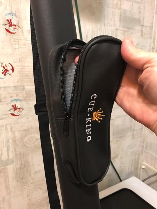 Customer photo review of Cue-King Premier 2.0 Professional Billiard Cue, 10.5mm tip, 20oz, 50/50 jointed, Leather bag included