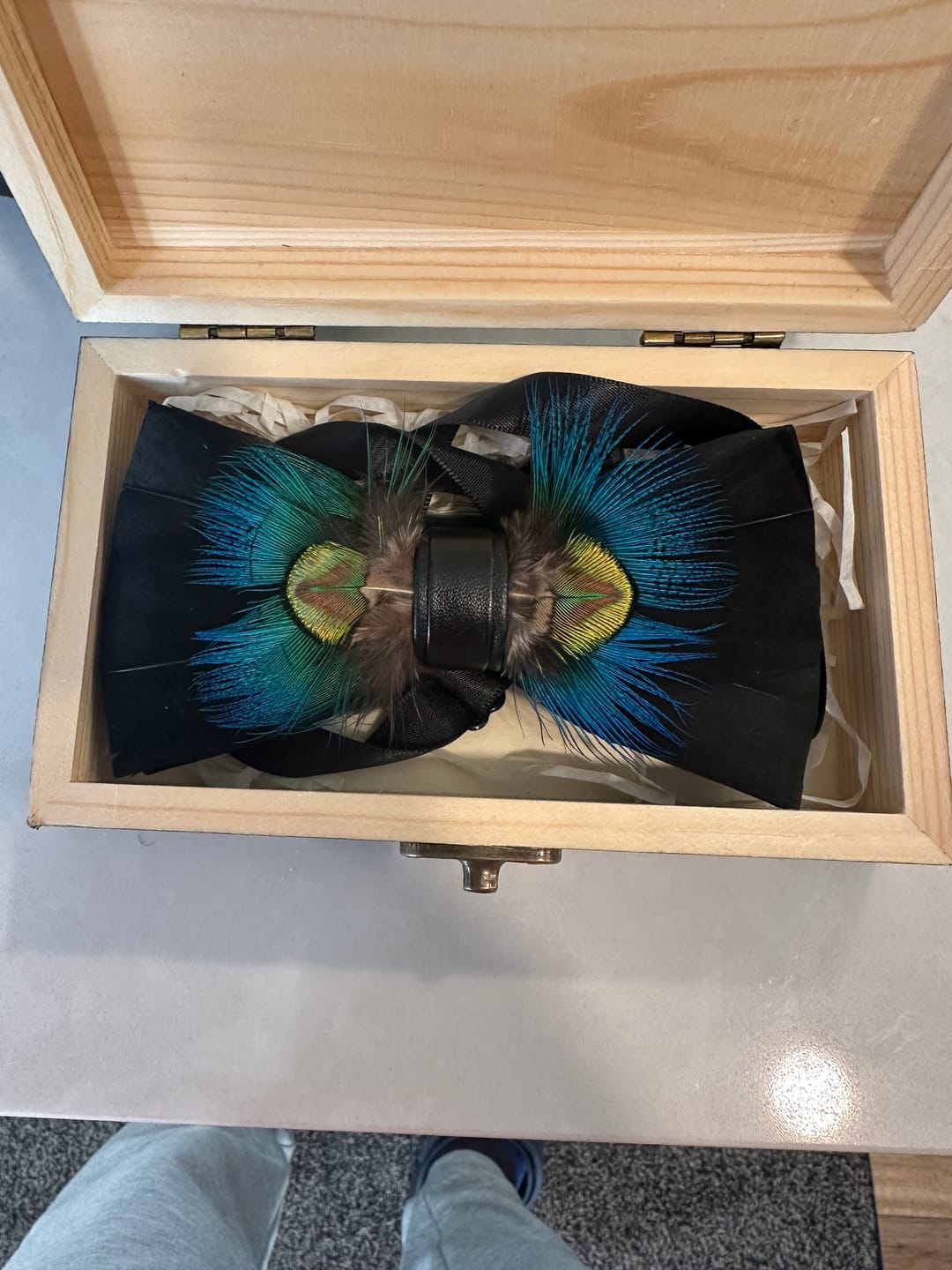 Customer photo review of The Brooks- Feather Bow Tie