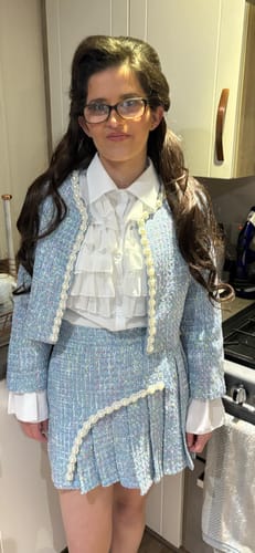 Customer photo review of ELSA Blue Tweed Three Piece Set next day delivery