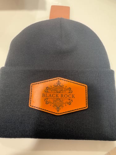 Customer photo review of Premium Custom Leather Patch Hats (Wholesale)